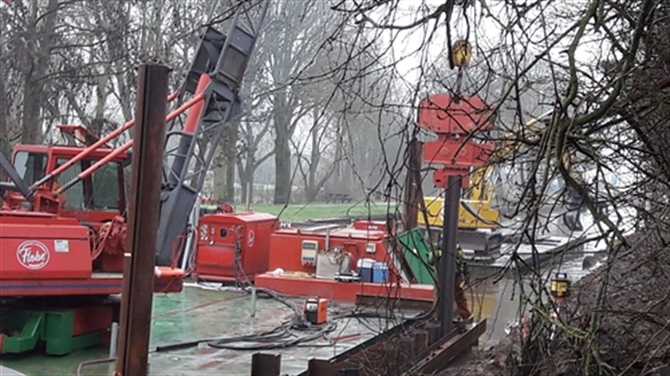 Werkzaamheden Stormkade Oudewater 23 jan 2020