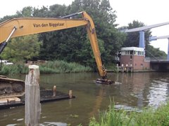 Baggeren nabij Goverwellebrug Gouda