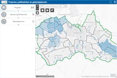 De projectenkaart waarop te zien is met welke projecten, peilbesluiten en gebiedsplannen het waterschap bezig is.