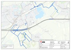 Baggerkaart van Wulverhorst, Breeveld en Haanwijk. De blauwe lijnen geven aan waar er gebaggerd gaat worden.