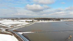 Hoogwater westkant Lekdijk