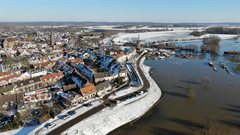 hoogwater bij Wijk bij Duurstede