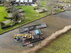 Baggerwerkzaamheden in de Gekanaliseerde Hollandsche IJssel