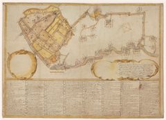 Kaart uit 1650 van waterschap Heycop, genaamd de Lange Vliet