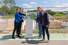 Start bouw warmtepomp bij RWZI Utrecht 5 juli 2022