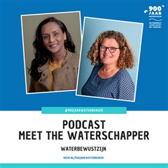 Meet the waterschapper: podcast over waterbewustzijn met Sunita Rampersad (links) en Jannet Kamminga (rechts)