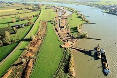 Luchtfoto uiterwaard van Salmsteke
