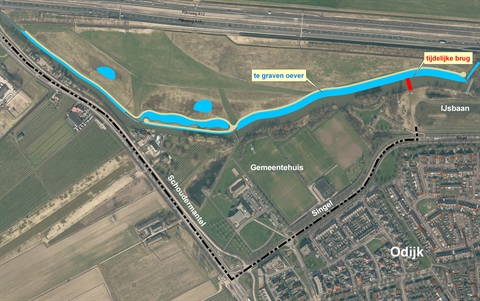 Tijdelijke brug afvoer grond en afvoerroute grond Rijswaardseveld Odijk Tijdelijke brug afvoer grond en afvoerroute grond Rijswaardseveld Odijk