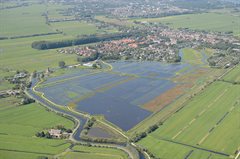 Waterbergingsgebied De Hooge Boezem achter Haastrecht bij een test