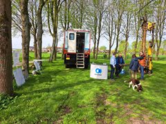 Sondeerwagen voor het maken van handboringen