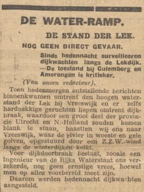 Knipsel Utrechtsche Courant van 4 januari 1926