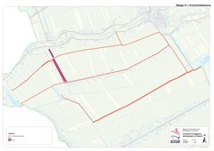 Kaart baggeren Groot Keulevaart, Rozendaal en Hoenkoop