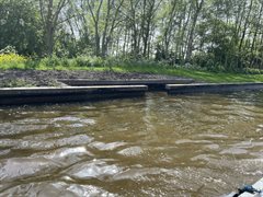 Locatie waar dieren uit het water kunnen komen, oever Willeskop