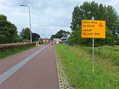 Omleiding verkeer op fietsstraat naast Werkhovenseweg