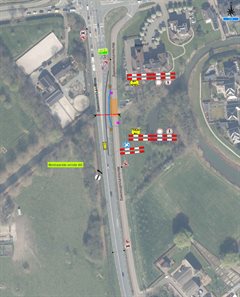 Odijk Werkhovenseweg omleiding fietsstraat bij gemaal