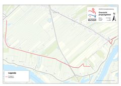 Kaart projectgebied baggeren Honswijkerwetering