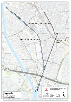 Projectgebied onderzoeken baggeren Utrecht