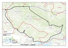 Kaartje plangebied peilbesluit Langbroekerwetering