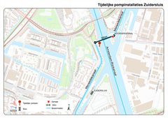 Kaart tijdelijke pompen