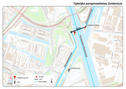 Kaart tijdelijke pompen