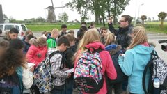 Uitleg gps groep 8 Goejanverwelleschool bij Hooge Boezem
