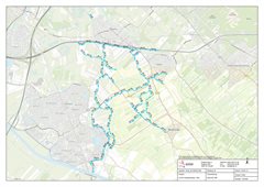 Kaartje te baggeren watergangen Vlowijkerpolder Vechter Oudwulverbroek
