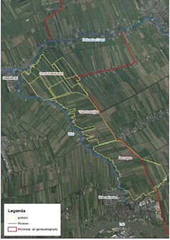 Kaartje deelnemende polders bij de Vlist
