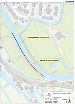 Kaartje ligplaatsen Stormkade Oudewater